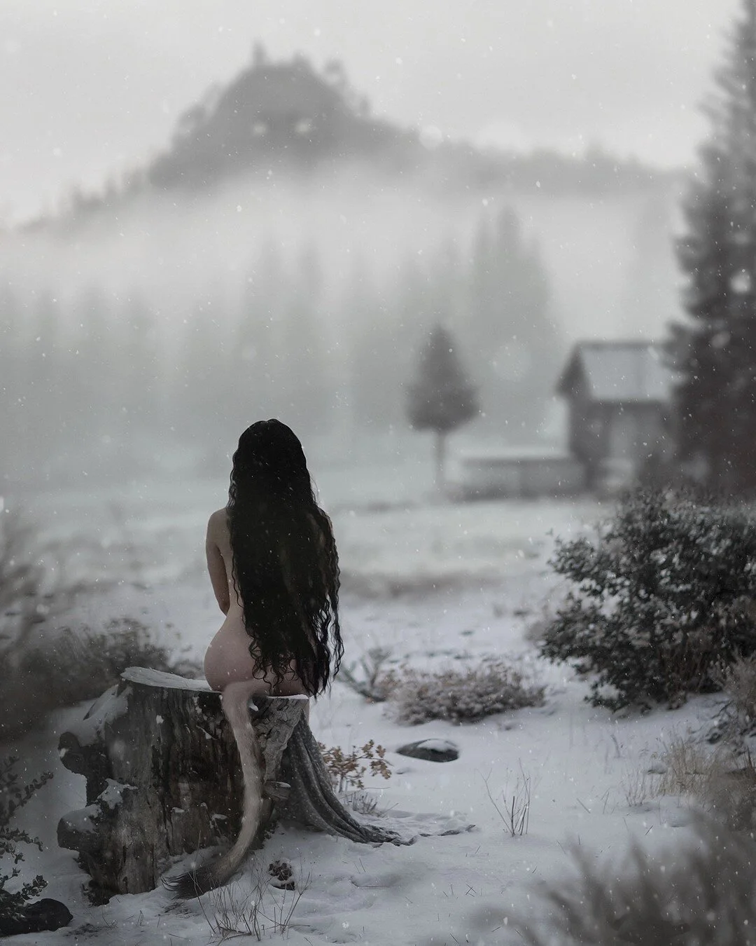 Kjerringa mot str&oslash;mmen. 🏔️ A little digital Norske adventure feat. @ghouldove , original photo by @arthur_unframed .