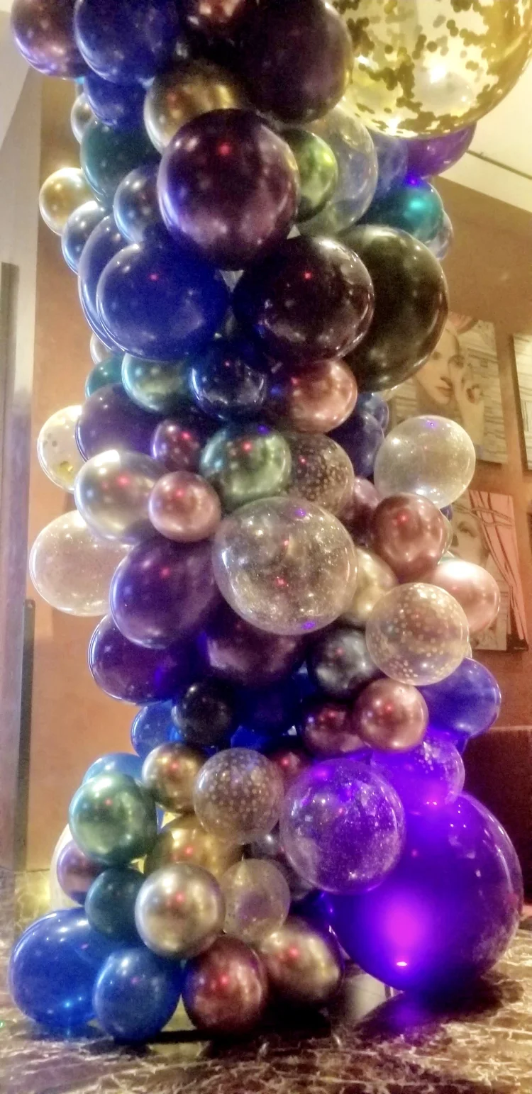 Organic balloon ceiling installation NYC