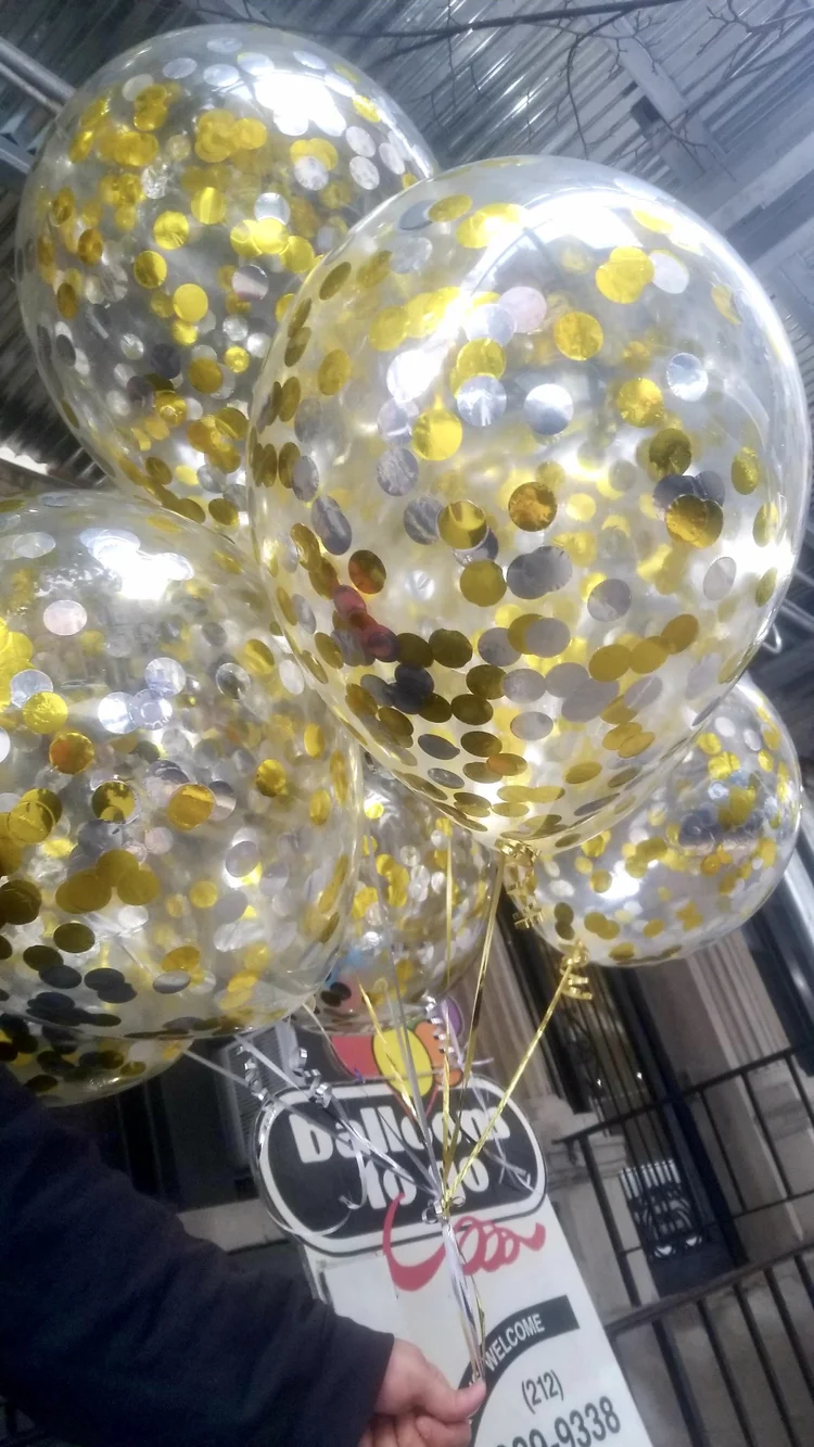 Balloon columns for an NYC event