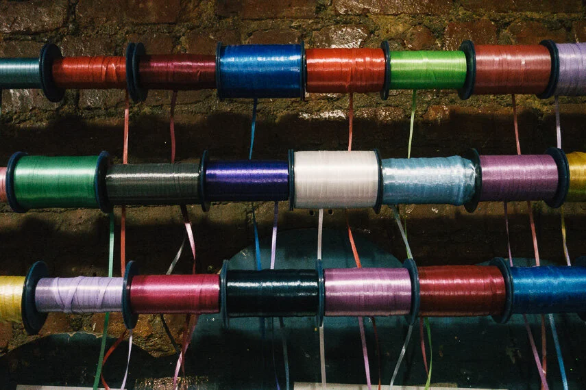Curling ribbons and finishing materials at Balloons To Go in Chelsea, NYC