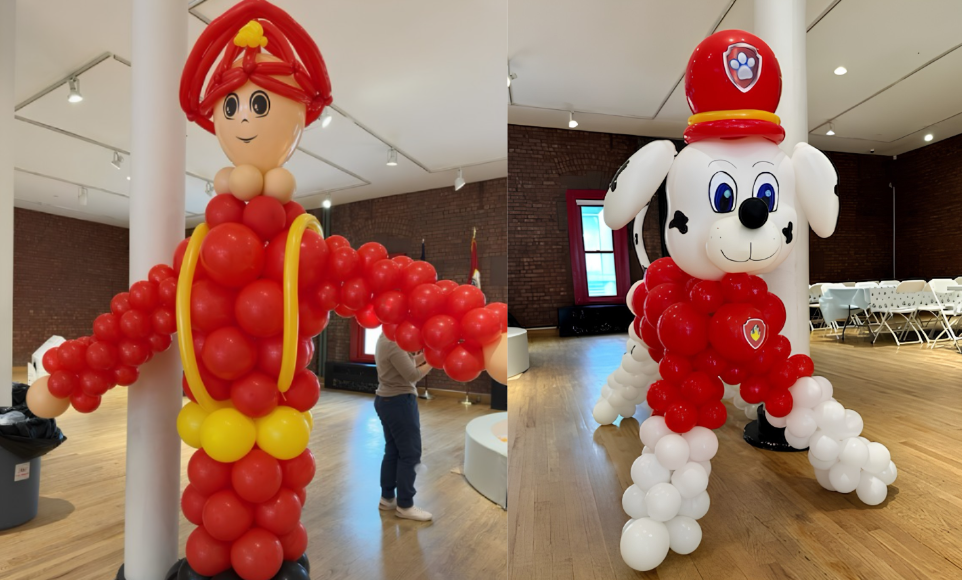 Custom Balloon Sculptures at NYC's Fire Museum in Manhattan