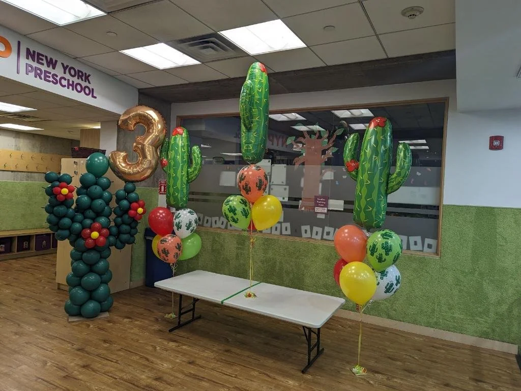 Cactus Balloon Party for Twins — Custom Birthday Balloons, Greenwich Village NYC
