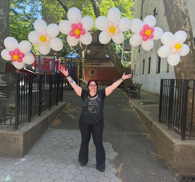 Daisy Balloon Arch for a First Birthday — West Village, NYC