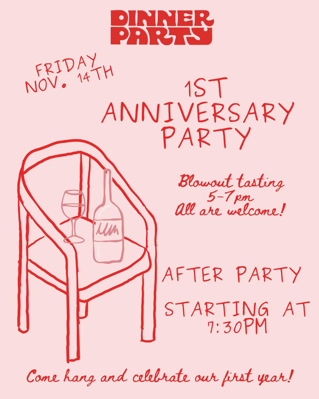  Anniversary Blowout Tasting at Dinner Party 