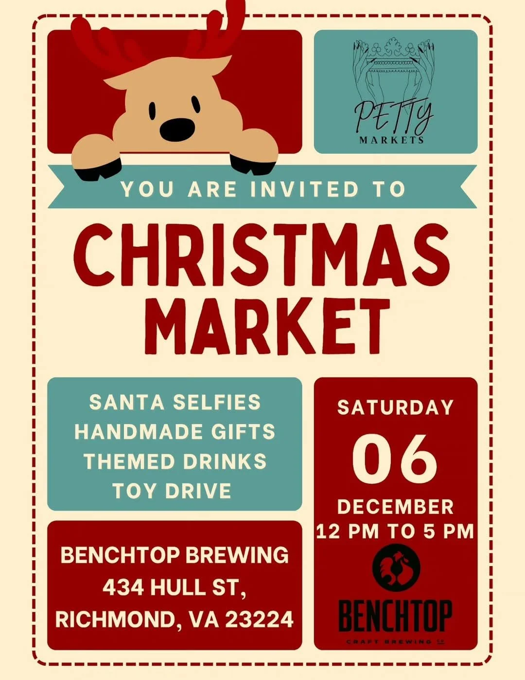 Petty Markets Christmas Market at Benchtop Brewing