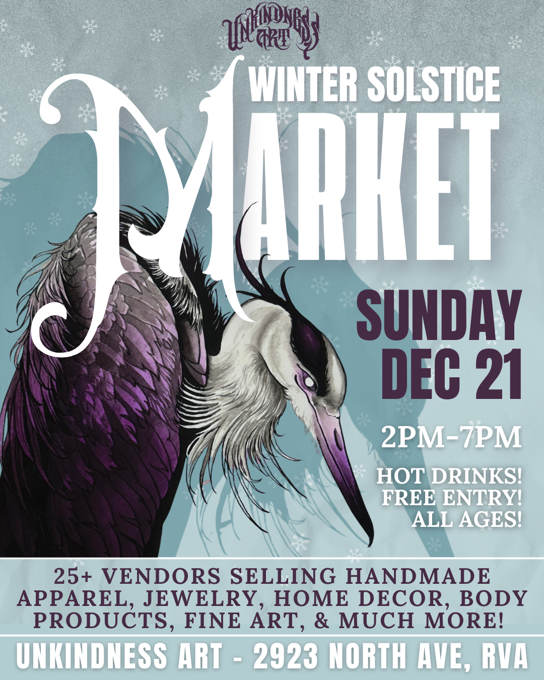 Unkindness Art’s Winter Solstice Maker’s Market 2025