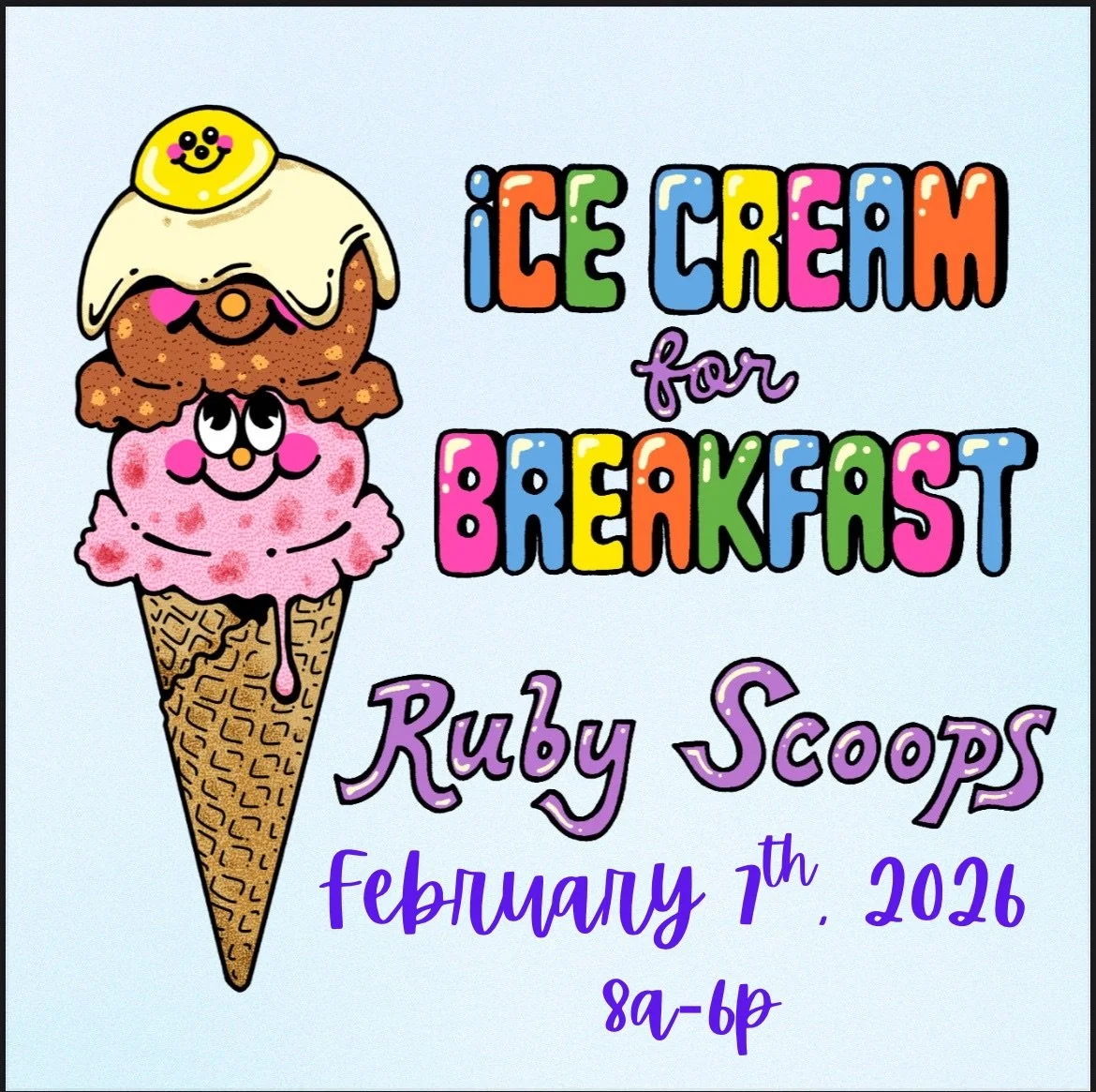 Fifth Annual Ice Cream for Breakfast at Ruby Scoops