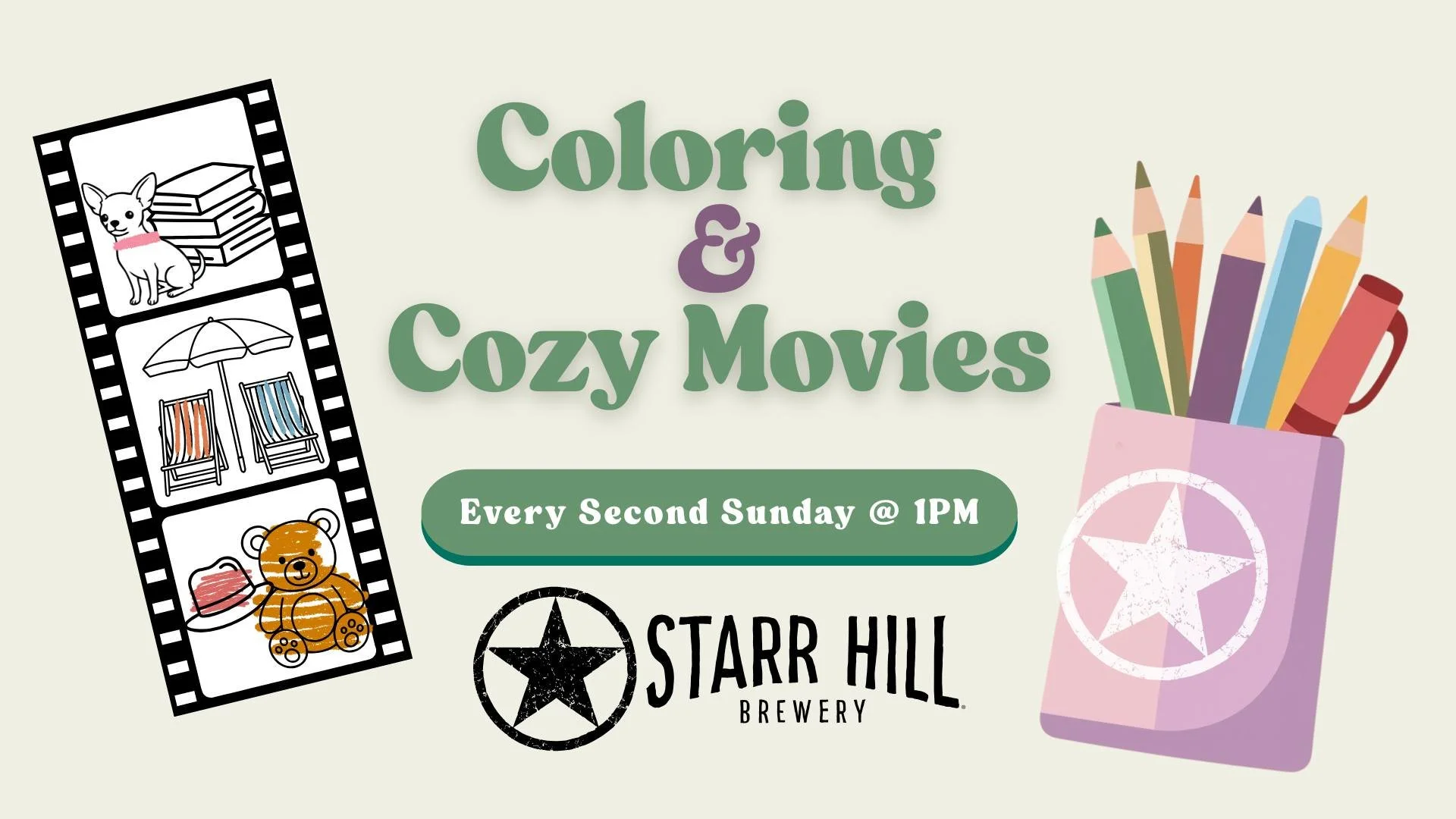 Coloring and Cozy Movie Afternoons at Starr Hill 