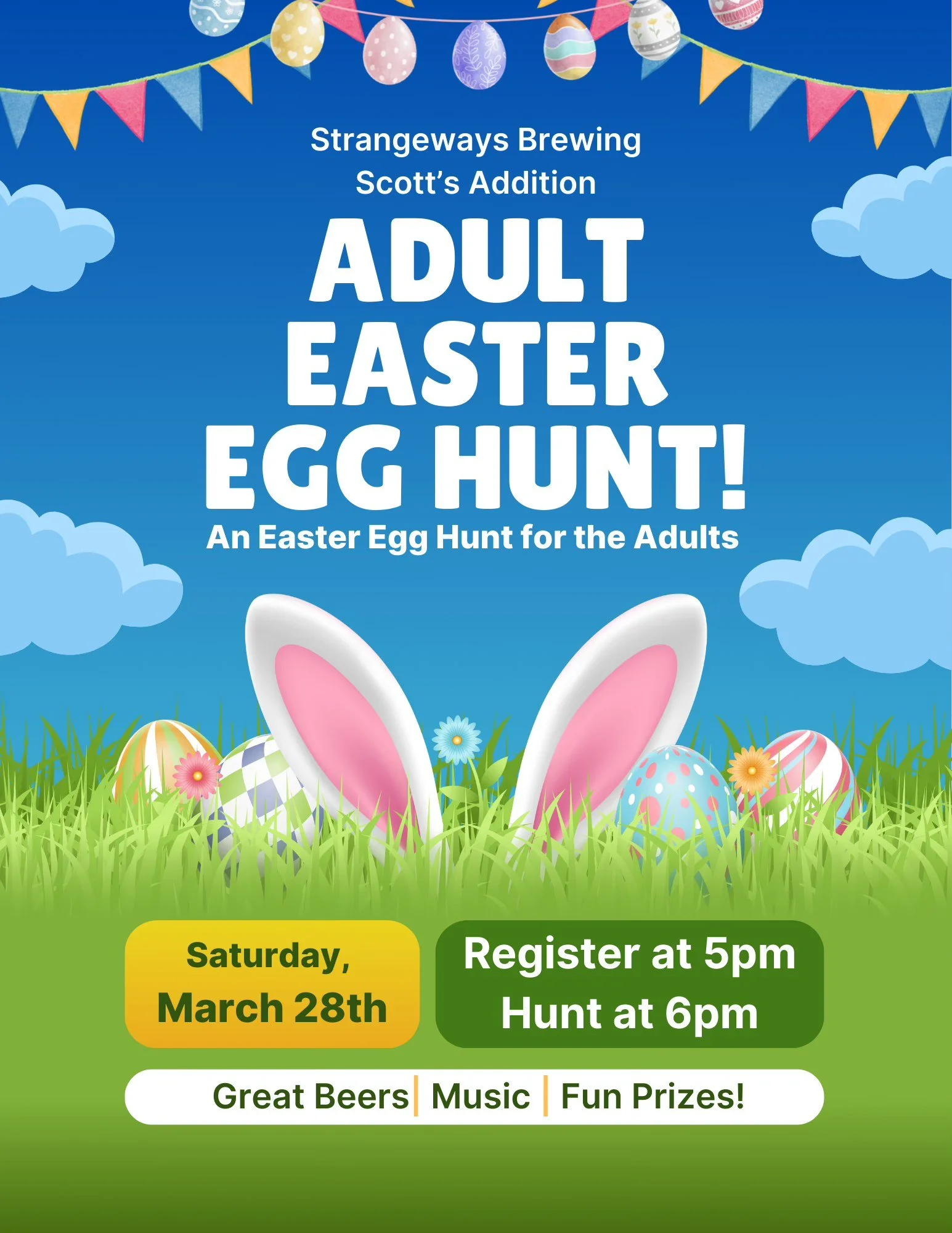 Adult Easter Egg Hunt at Strangeways Brewing