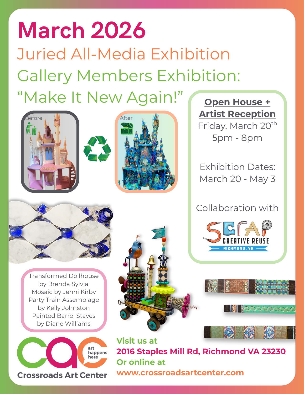 March 2026 Open House &amp; Artist Reception