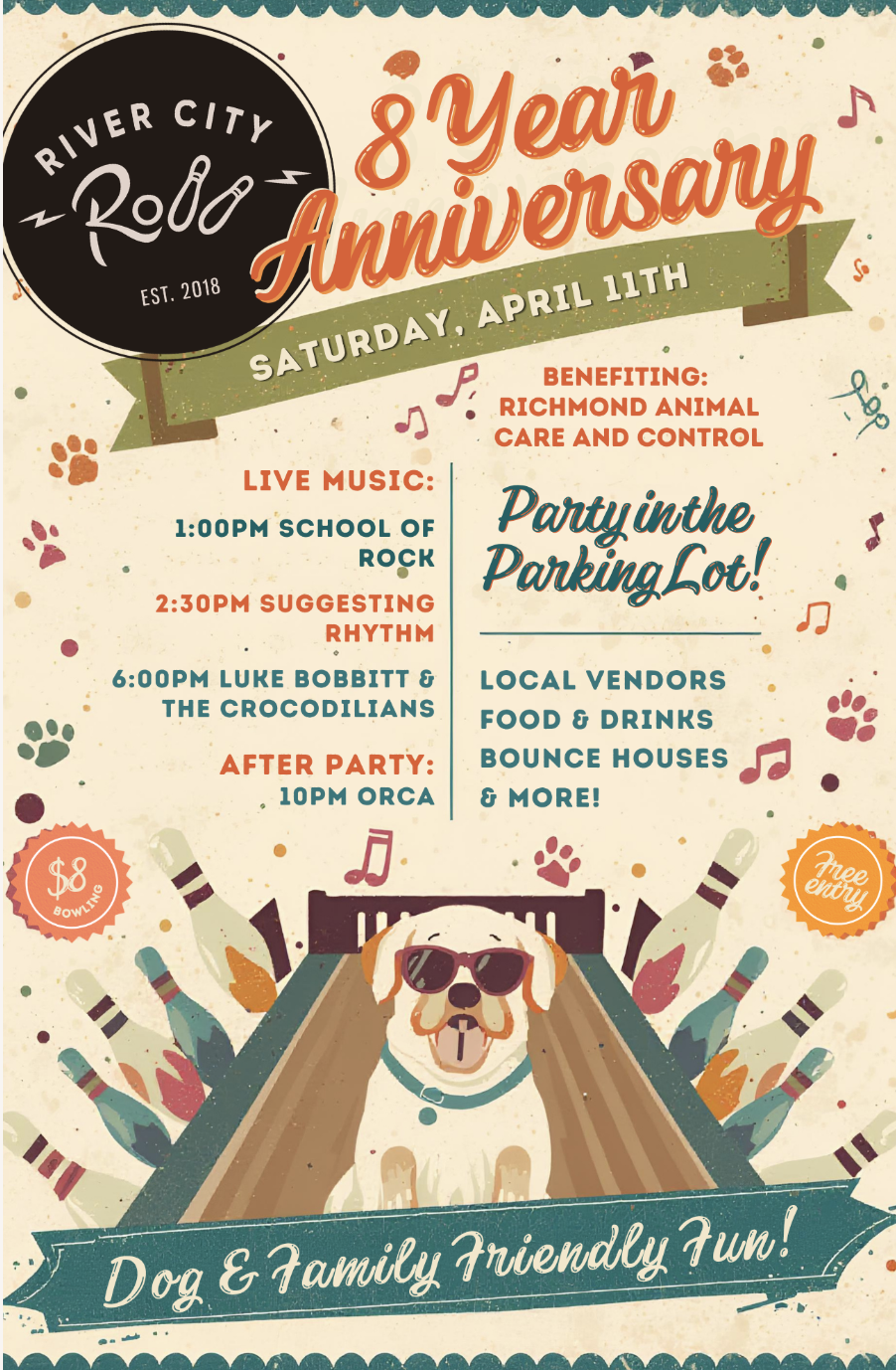 8 Year Anniversary Party | River City Roll