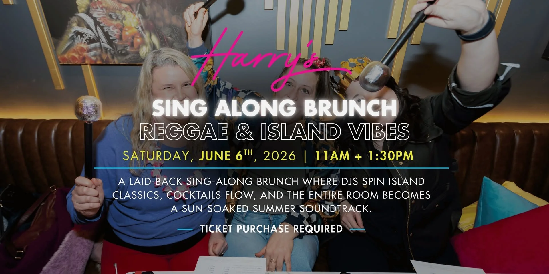 Sing-Along Brunch at Harry's: Reggae + Island Vibes