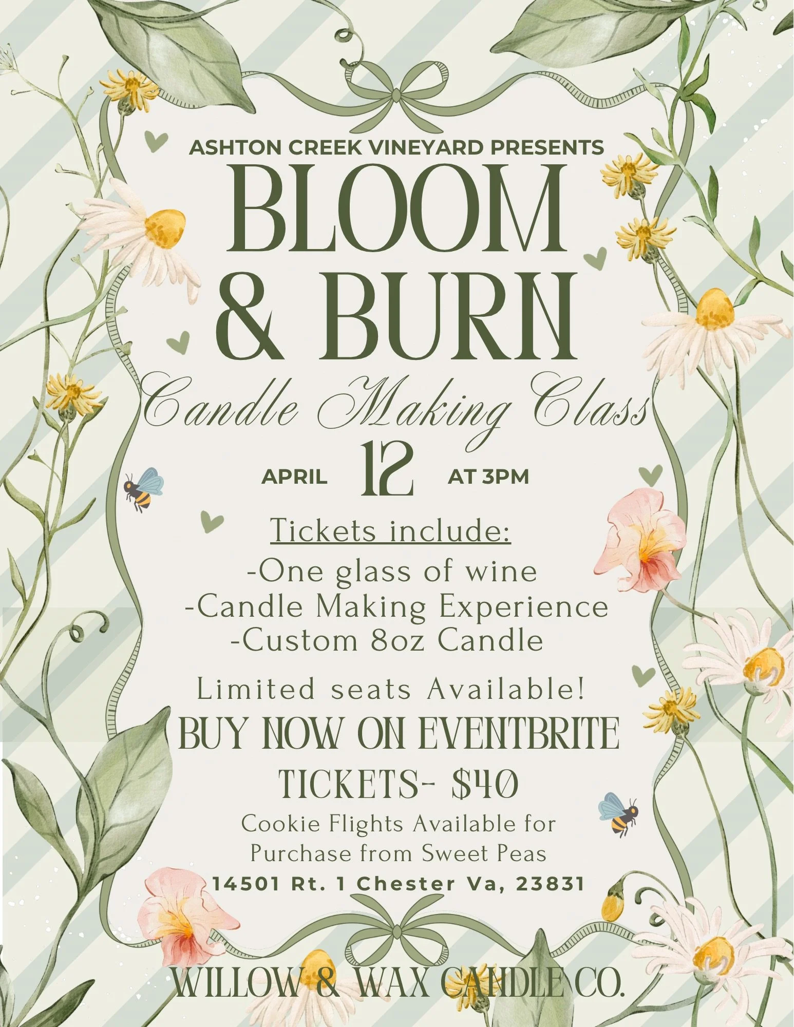 Bloom &amp; Burn at Ashton Creek Vineyard