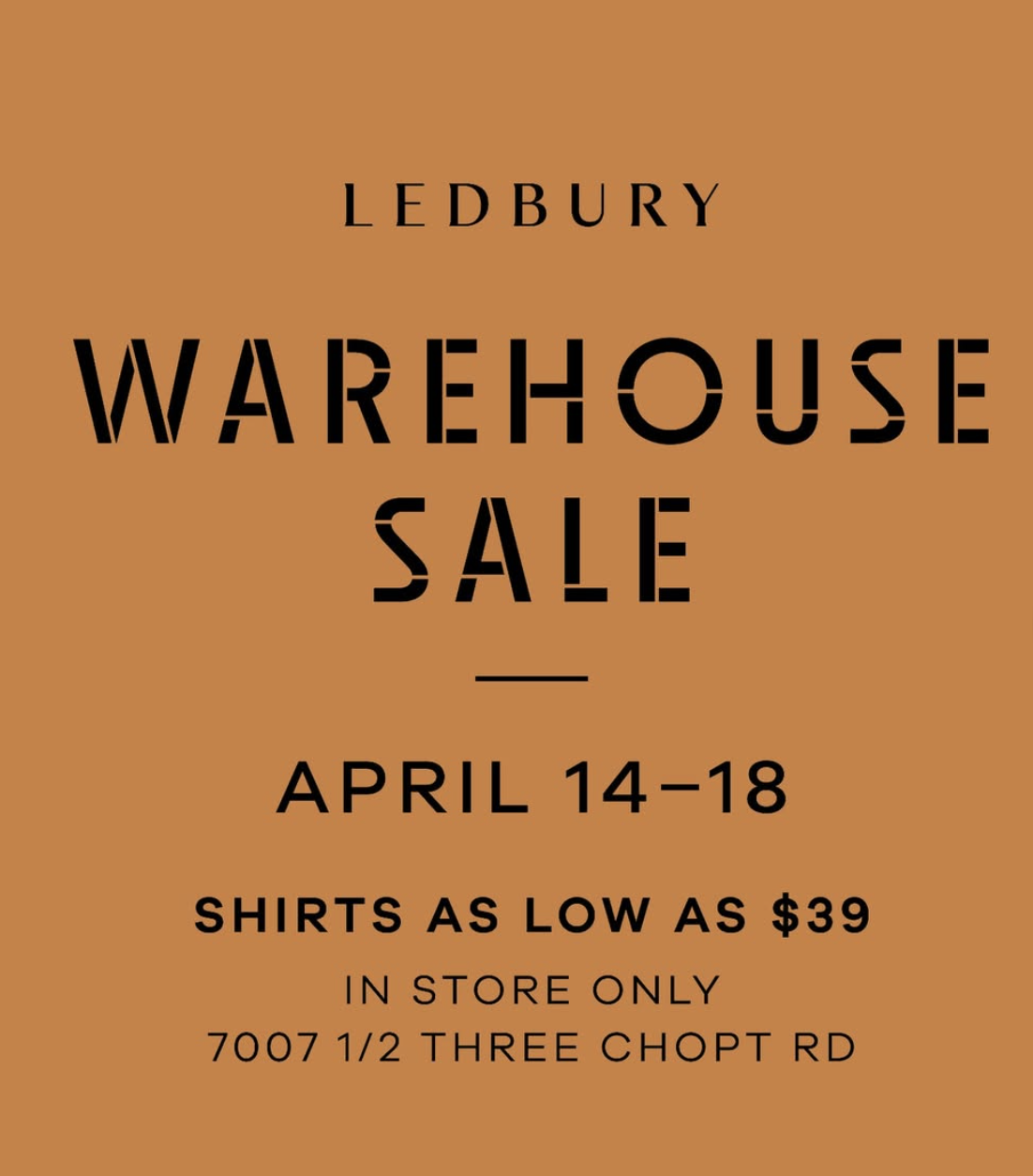 The Ledbury in-person Warehouse Sale 