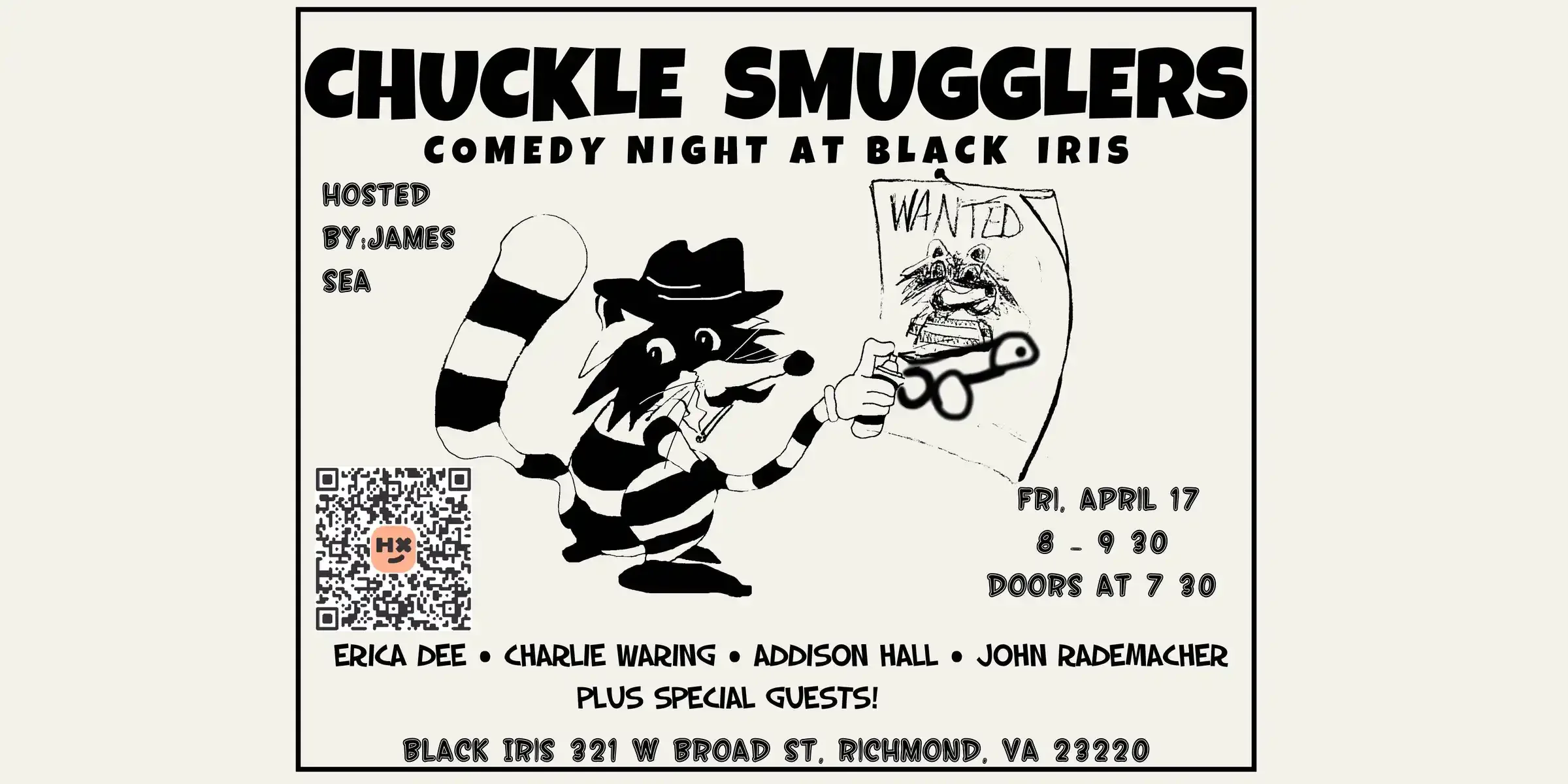 ChuckleSmugglers StandUp Comedy Black Iris