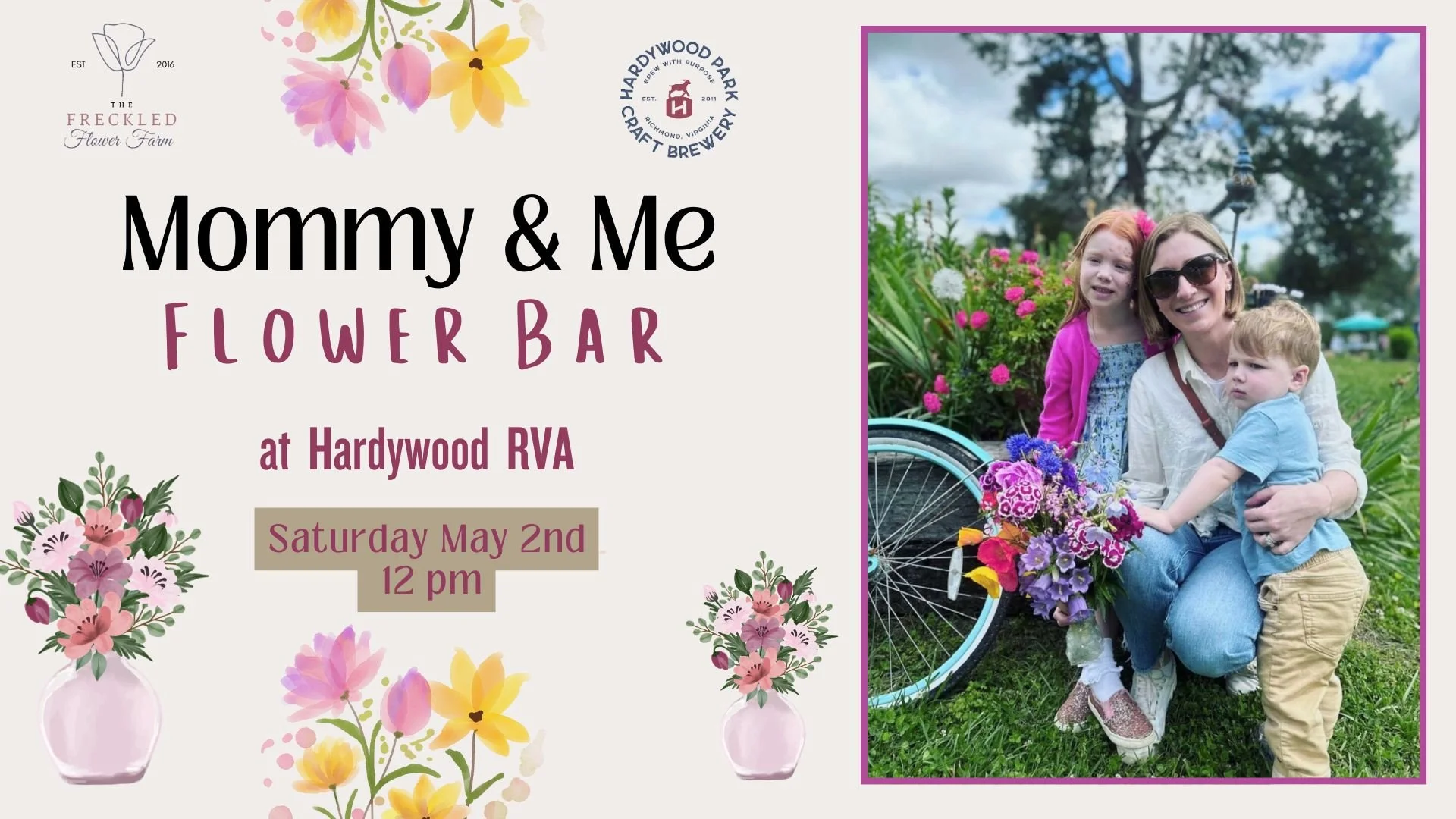 Mommy &amp; Me Flower Bar at Hardywood 