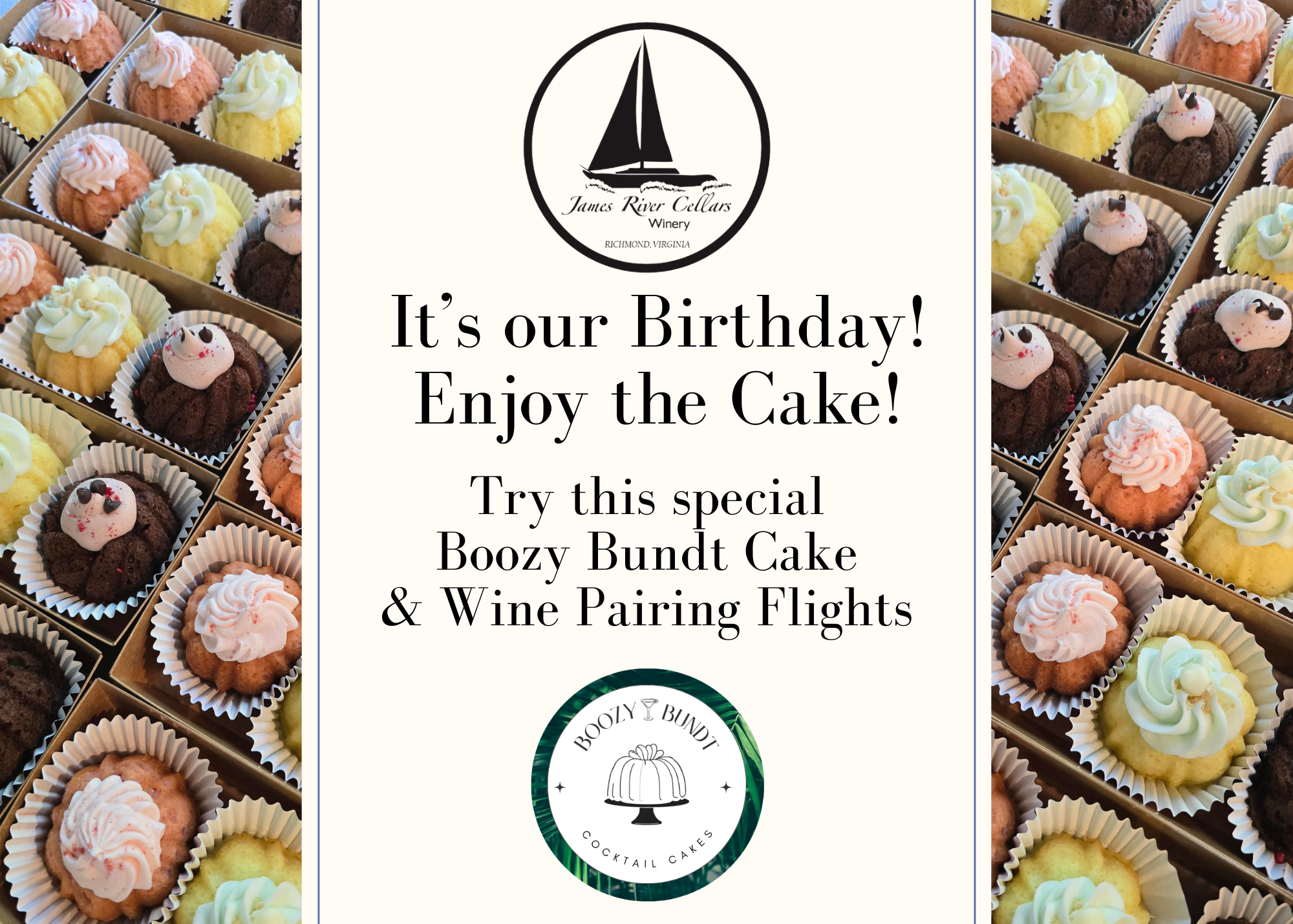 Birthday Cake &amp; Wine Pairing Flights | Celebrating 25 Years