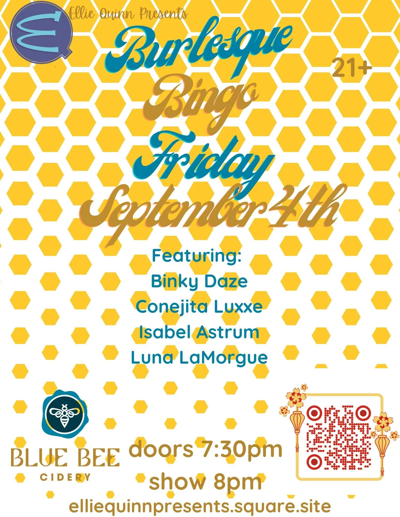 Burlesque Bingo at Blue Bee Cider