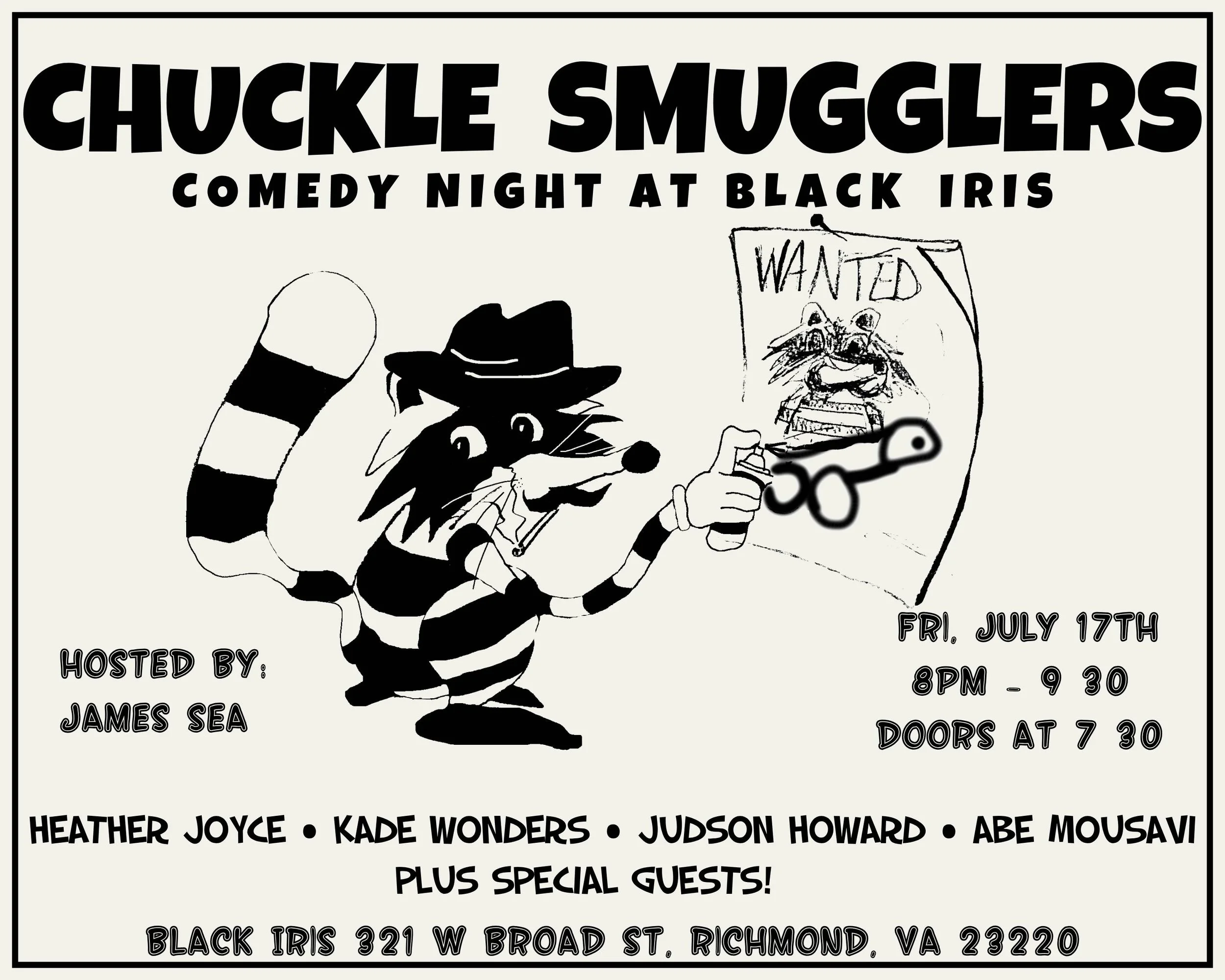 ChuckleSmugglers StandUp Comedy Black Iris Social Club