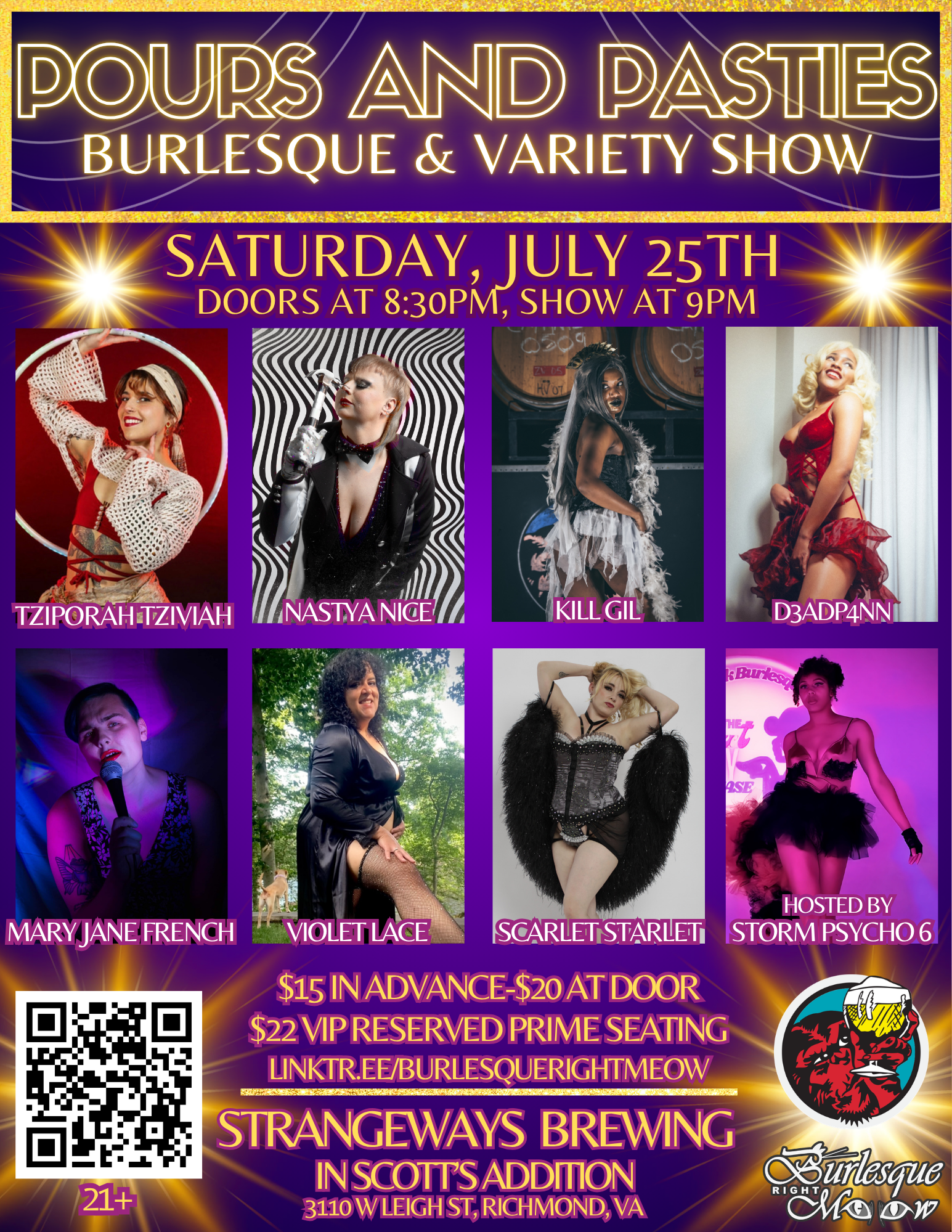 Pours and Pasties Burlesque and Variety Show RVA
