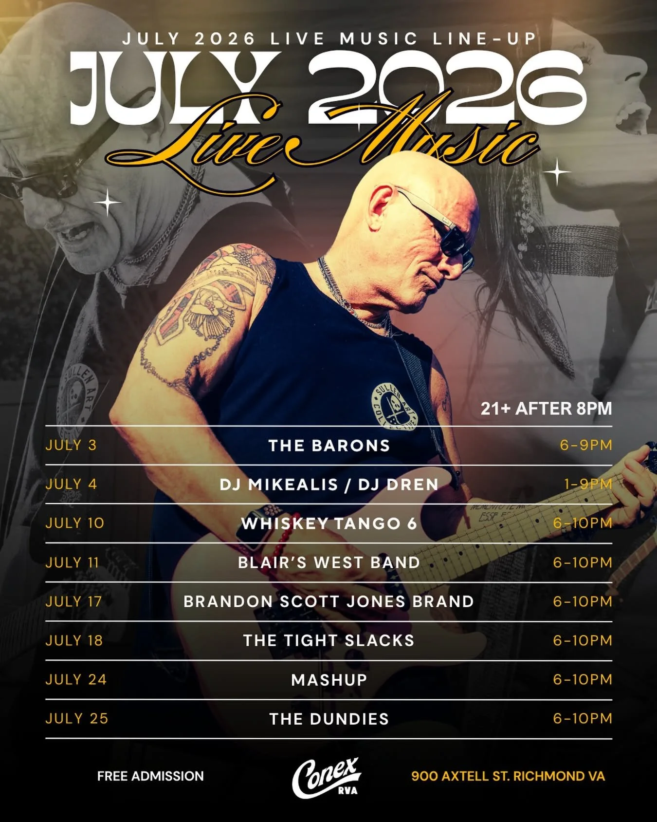 July Live Music at Conex