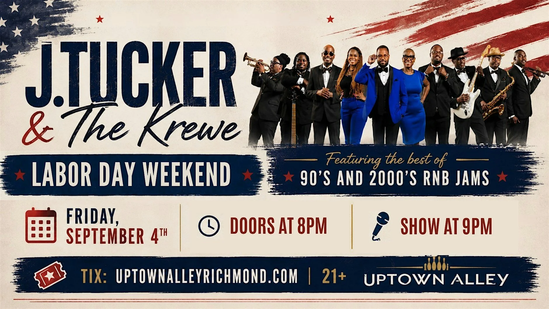 J Tucker &amp; Krewe: Labor Day Weekend at Uptown Alley!