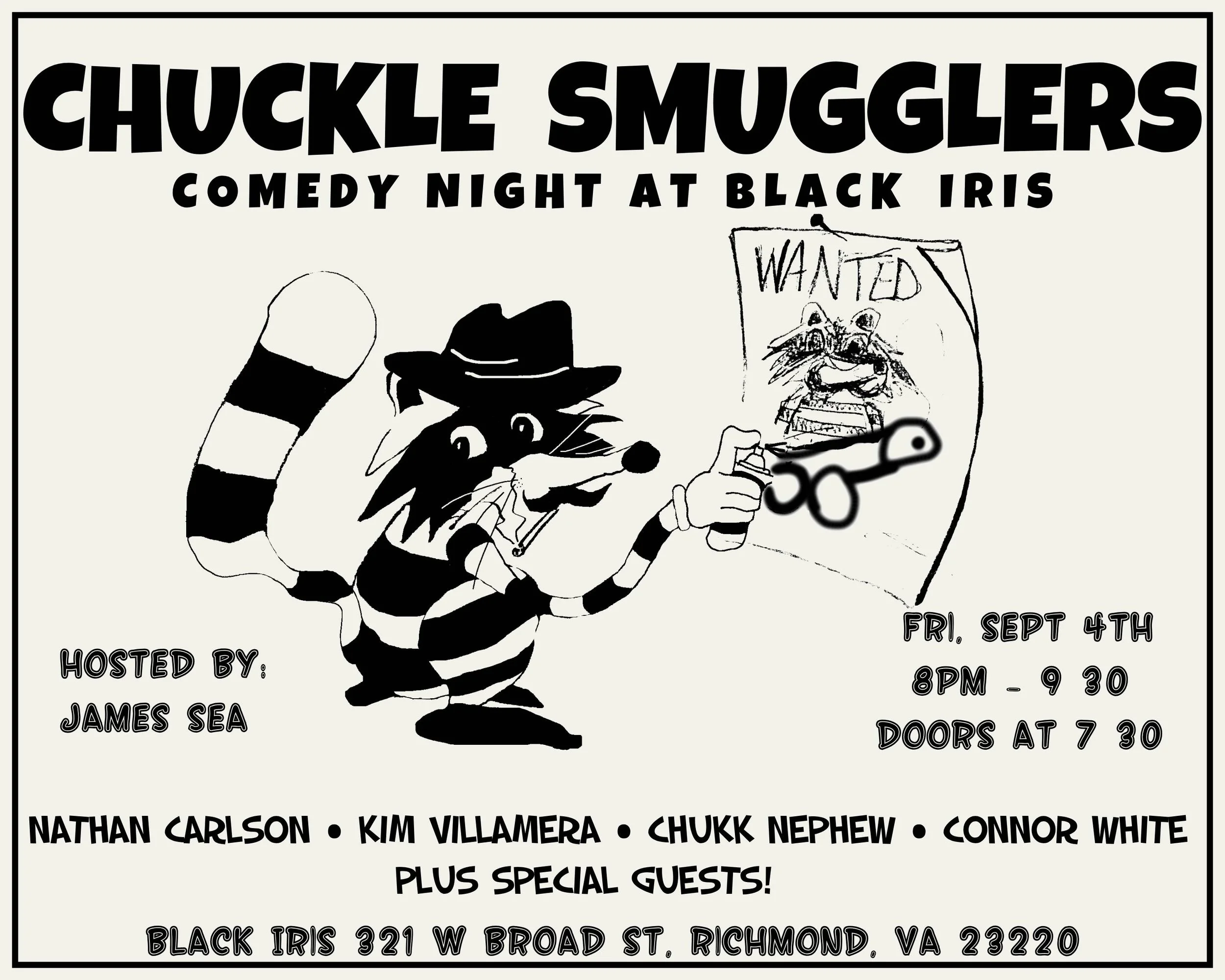 ChuckleSmugglers StandUp Comedy Black Iris Social