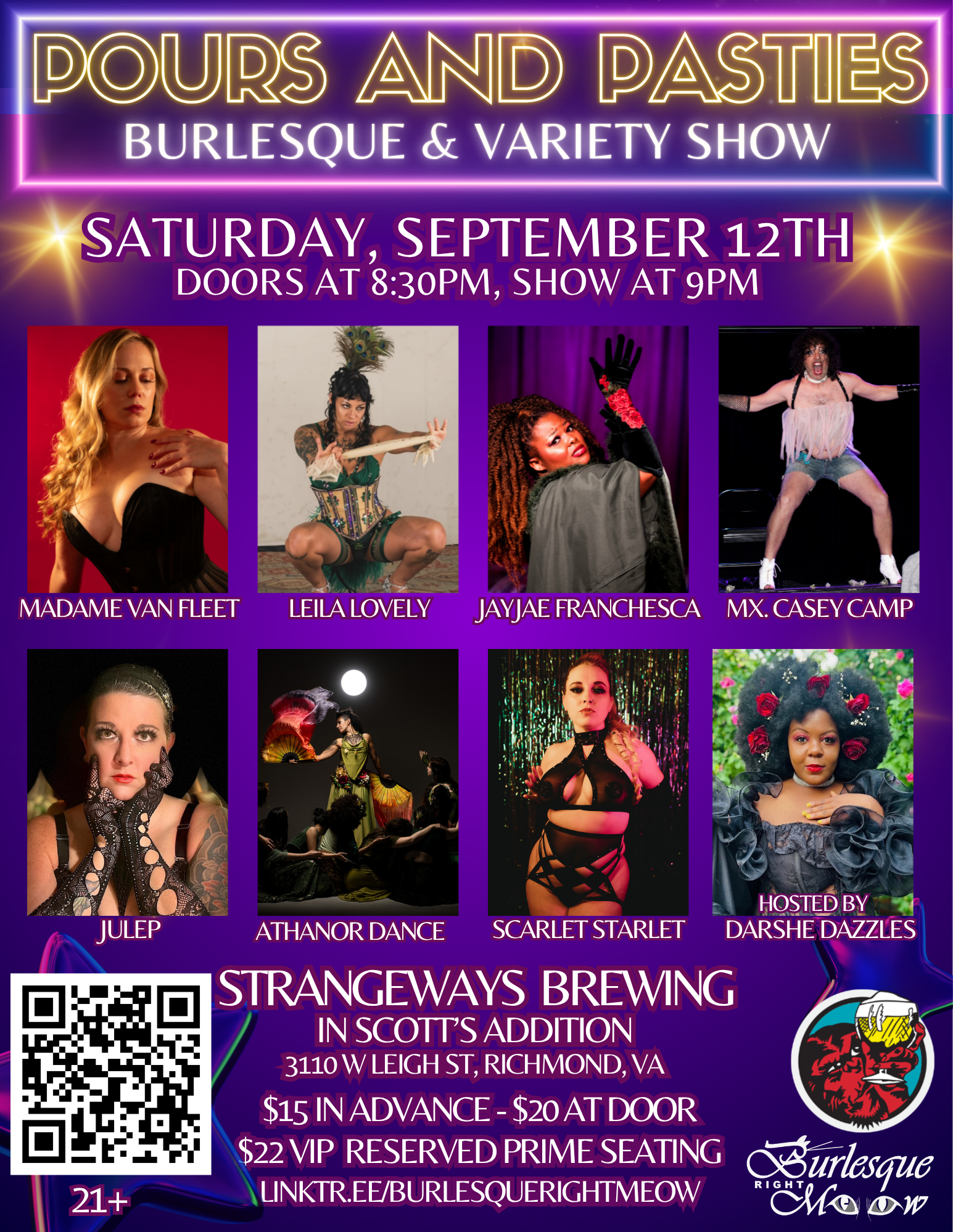 Pours and Pasties Burlesque and Variety Show!
