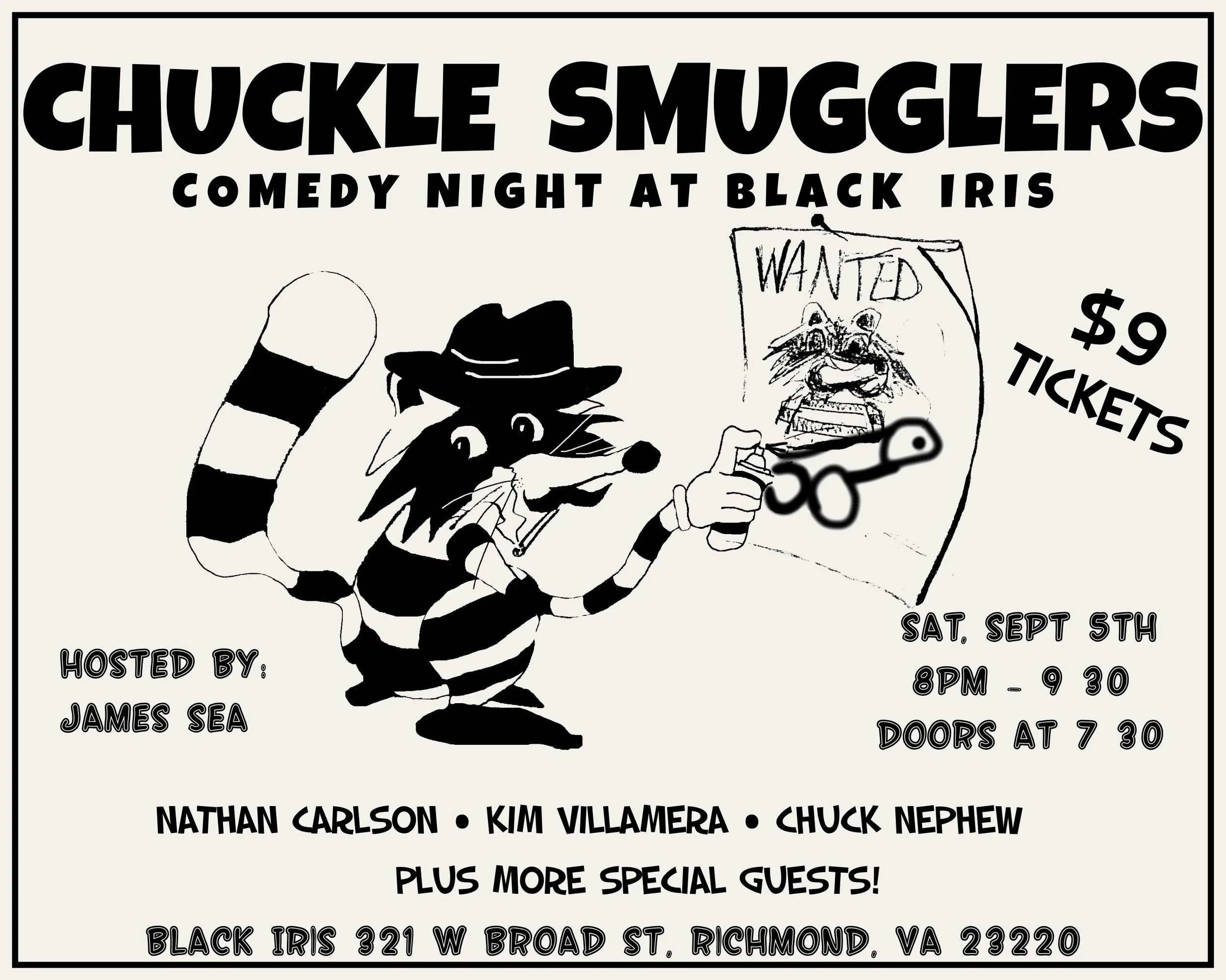 ChuckleSmugglers StandUp Comedy Black Iris Social