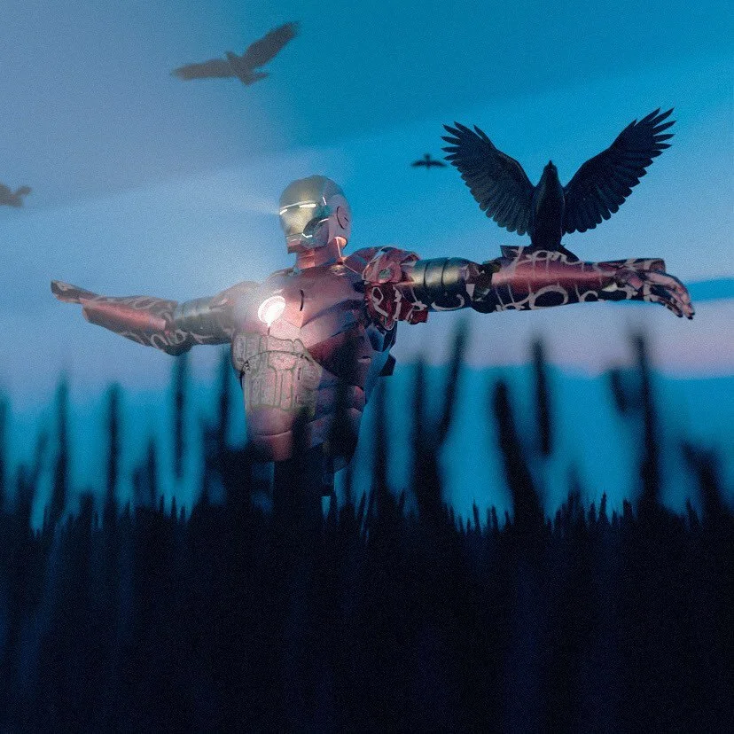 Earth&rsquo;s mightiest scarecrow.

Built in a cave with a box of scraps!

#marvel #ironman #cgart #c4d #redshift #photoshop #adobe #maxon