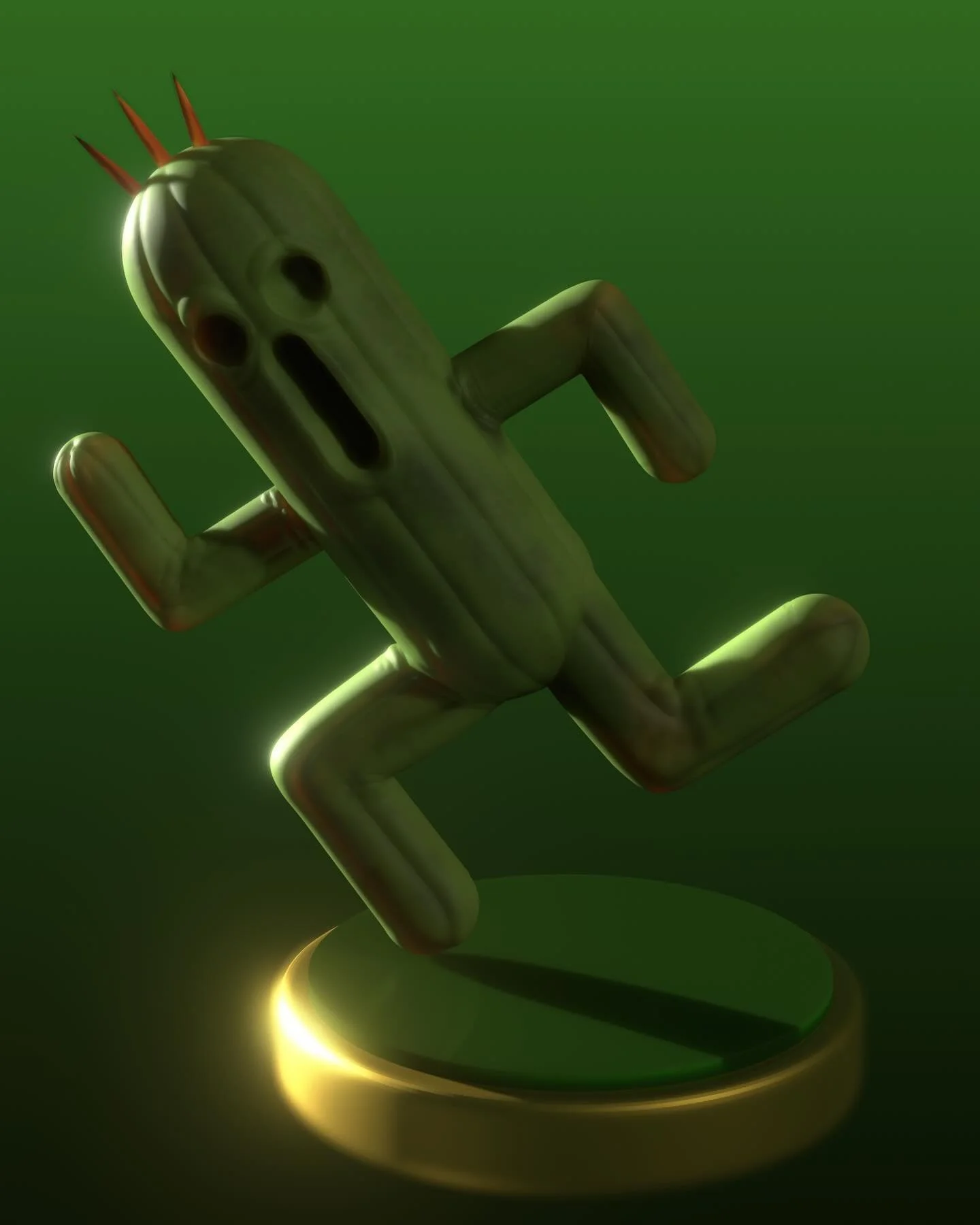 Faster than he looks.

#finalfantasy #sculpting #nomadsculpt #cactaur