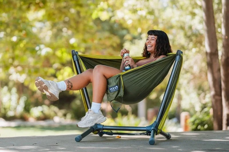 Parklite Hammock Chair Stand  @enohammocks packable and easy setup.  @downtownsebastopol @sthelenaca #shoplocal