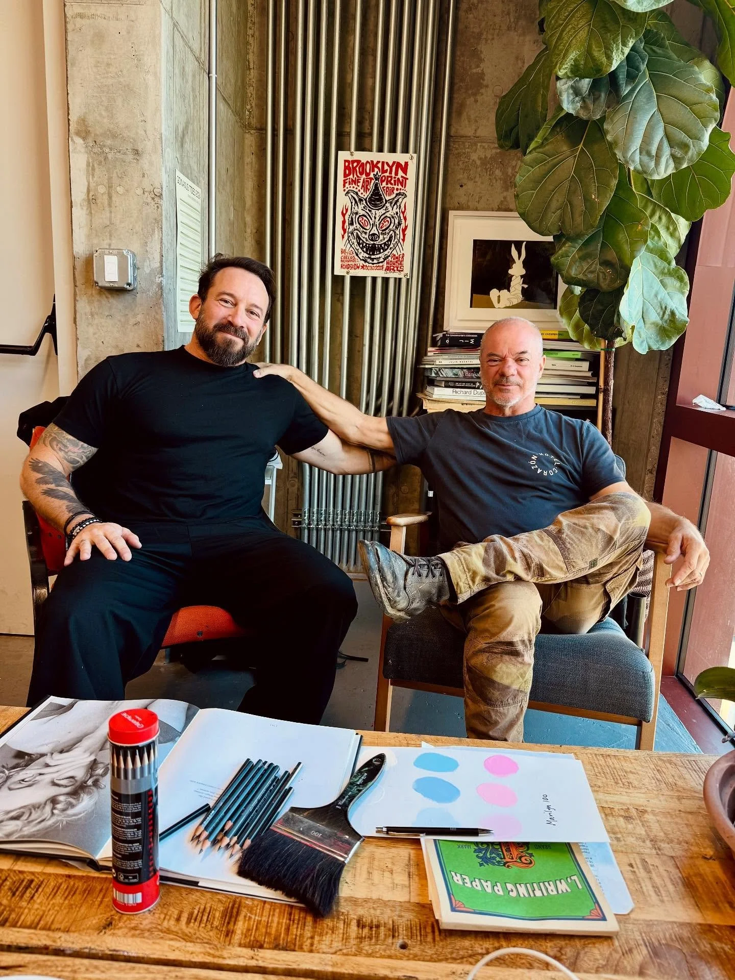 In Brooklyn, I had the honor of visiting my friend and renowned artist, Russell Young (@bankrobbercalifornia). Each year, Russell donates his extraordinary work to our Artists for Peace and Justice gala, helping us raise crucial funds for the childre