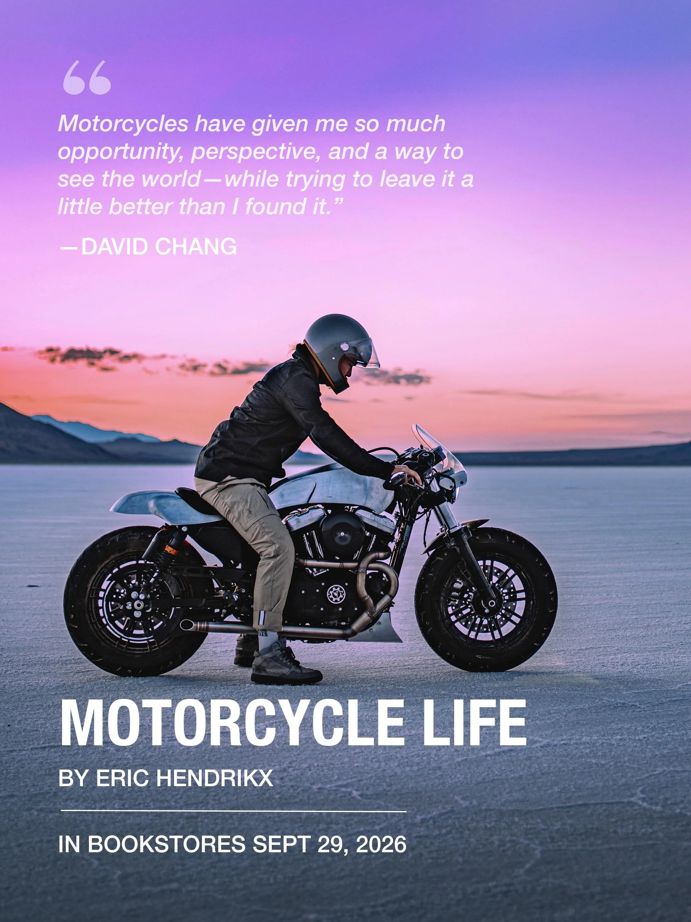 MOTORCYCLE LIFE &mdash; Featuring David Chang / @caferacersofinstagram &amp; @croig.co 

&ldquo;Motorcycles have given me so much opportunity, perspective, and a way to see the world&mdash;while trying to leave it a little better than I found it.&rdq