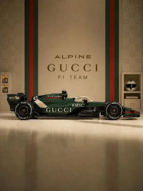 GUCCI ENTERS F1 RACING

Alpine will race under the banner of &lsquo;Gucci Racing Alpine Formula One Team&rsquo; from the start of the 2027 season.

Luxury fashion hasn&rsquo;t felt truly dangerous or culturally ahead of the curve in a long time.

Thi