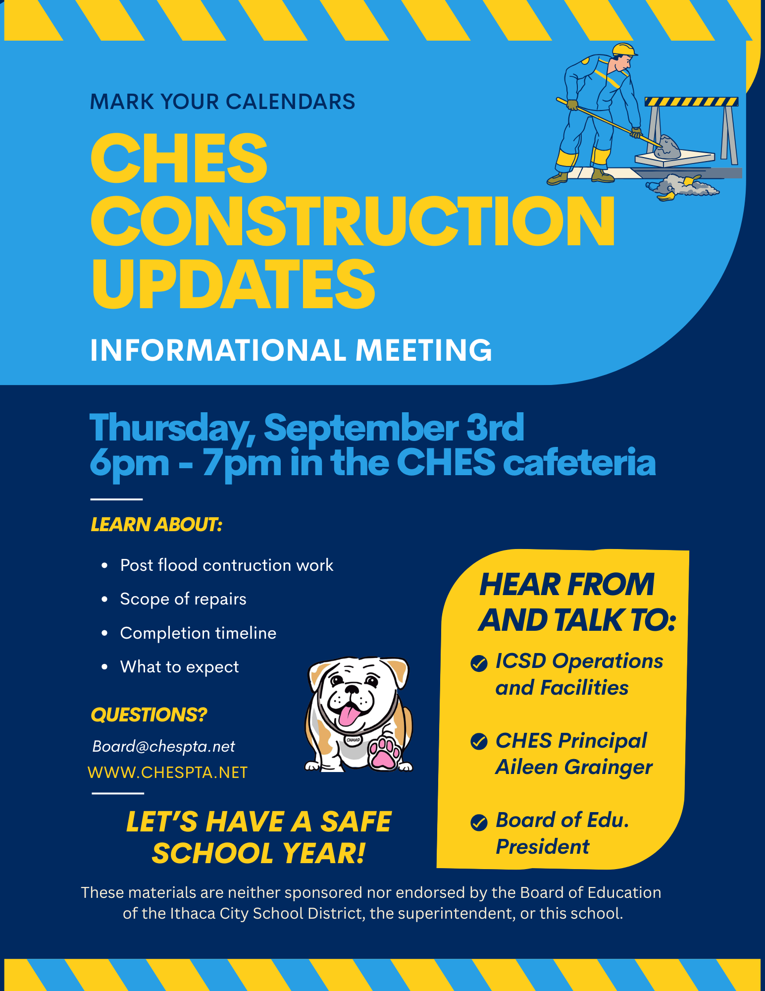 CHES Construction Updates Meeting