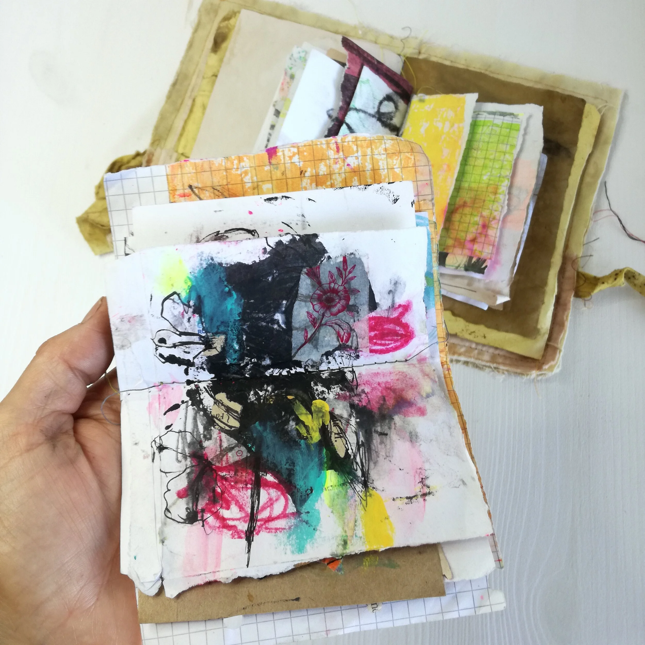How to make quick and easy hand size journals 