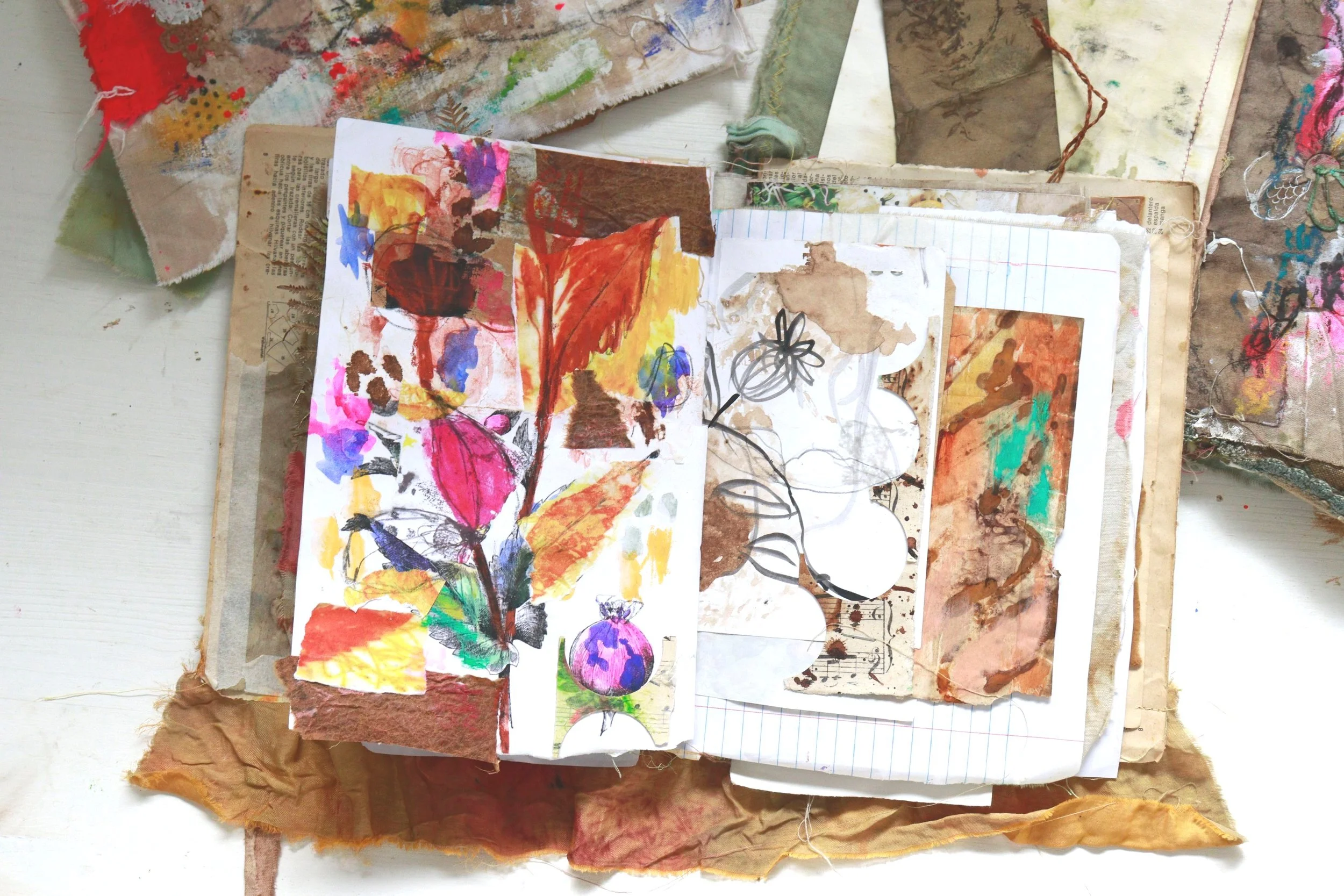 Abstract Collage Page in my Fragments Junk Journal