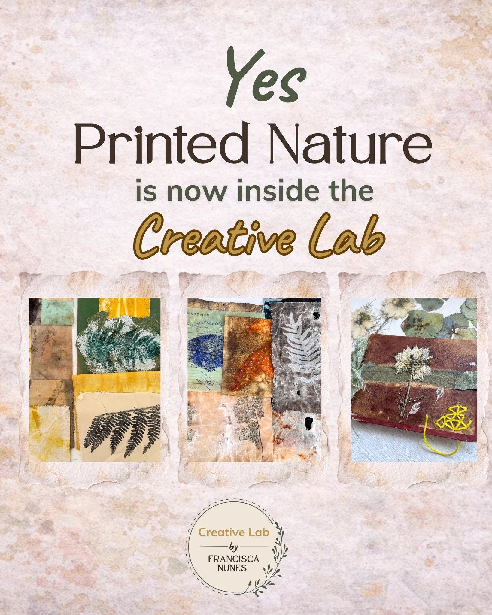 This is one of the most beautiful new additions inside the Lab, and such a meaningful part of the creative world I want to gather for you there.

Printed Nature is my signature course where you learn how to create with nature, in a real and tangible 