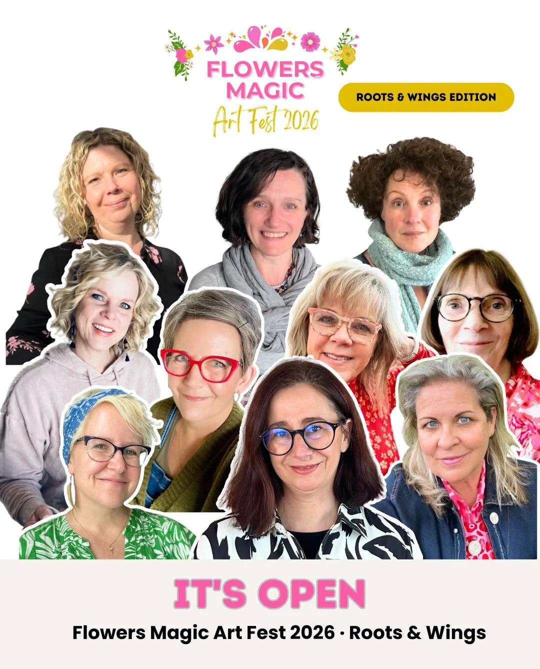 I&rsquo;m thrilled to finally share the beautiful team of artists joining me for this year&rsquo;s Flowers Magic Art Fest, Roots &amp; Wings Edition 🌿

Together we&rsquo;ll spend 20 days exploring nature, creativity and connection through printmakin