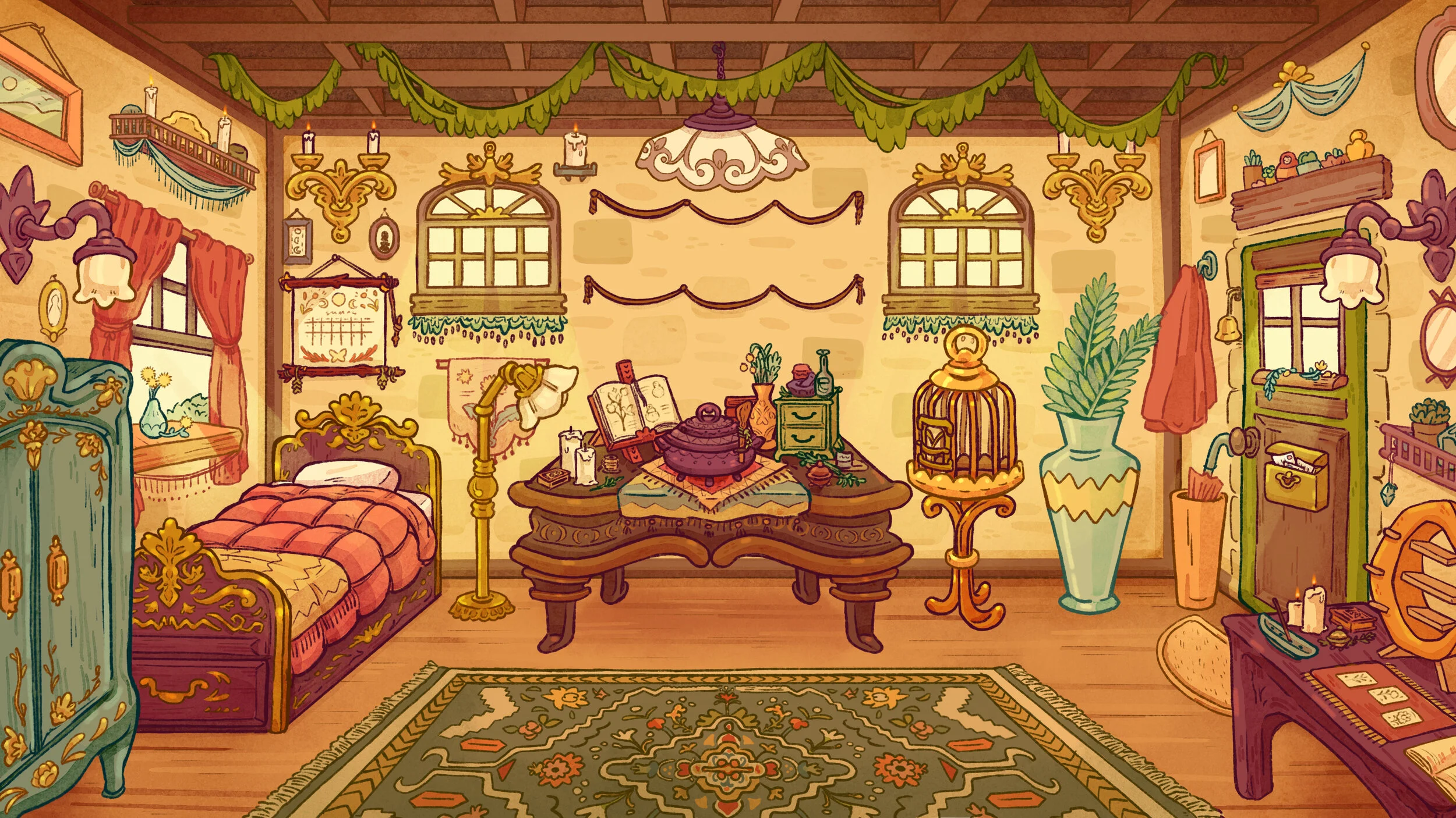 Witchy Life Story Background Art