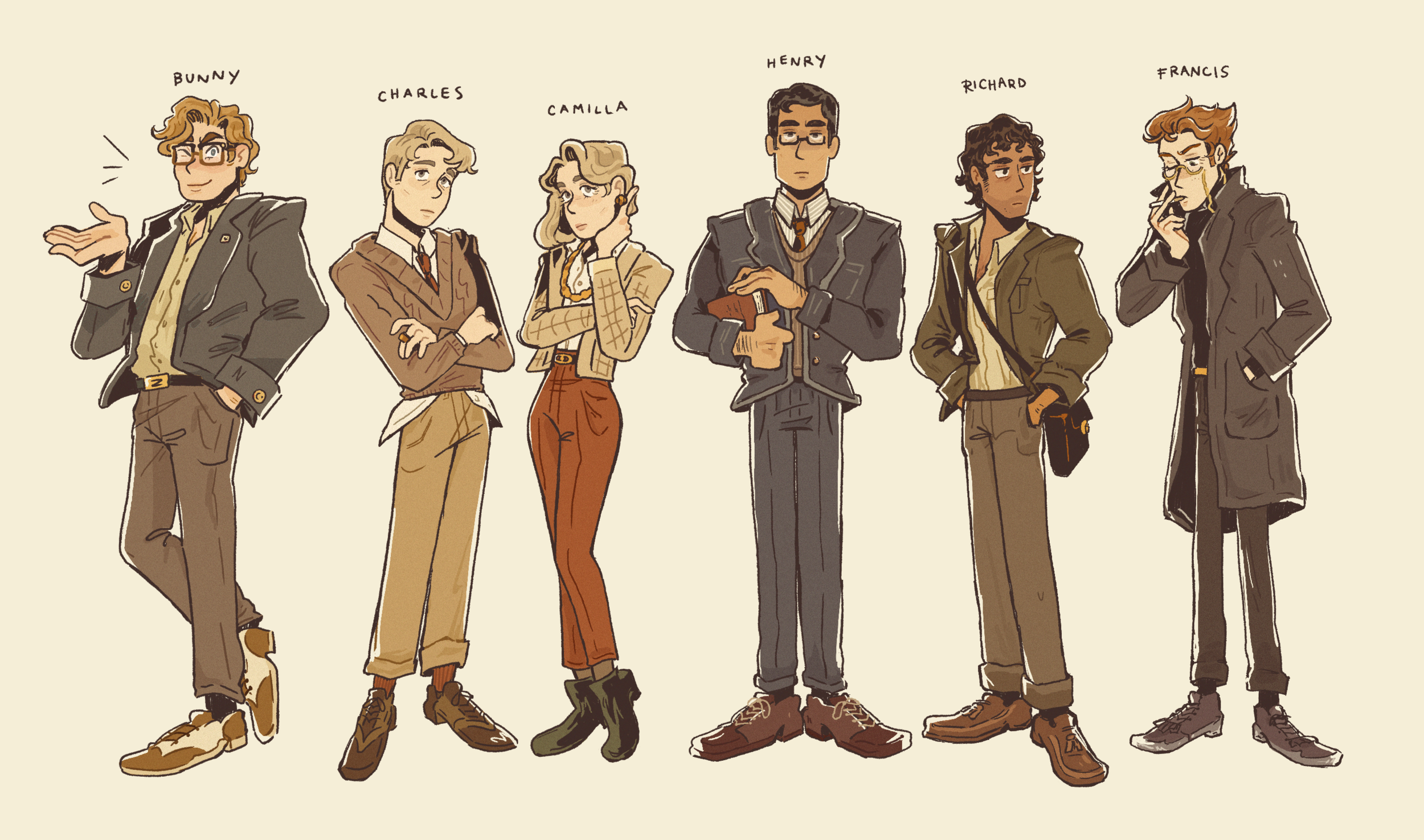 the secret history character designs