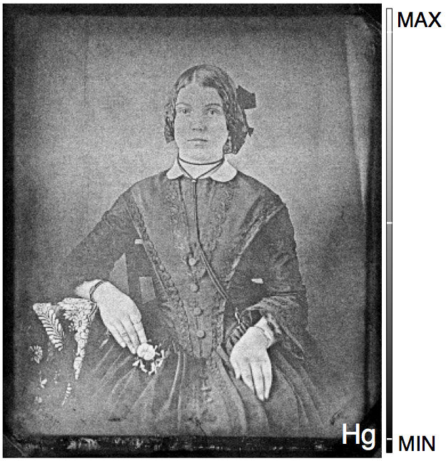 National Gallery of Canada//Western University An image of a woman is recovered from a 19th-century daguerreotype that had tarnished almost beyond recognition. A novel process, developed at Western University and Canadian Light Source Inc, mapped its mercury content and brought the 'ghost' back to life.