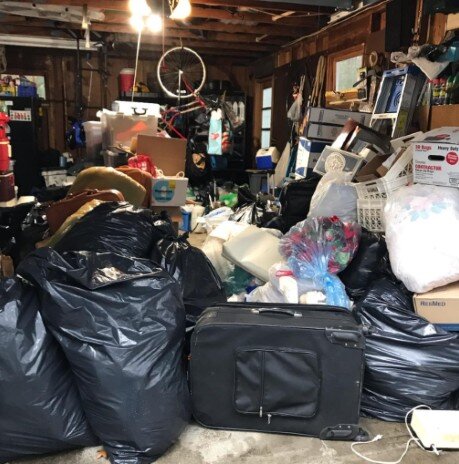 Huge pile of trash and donations!