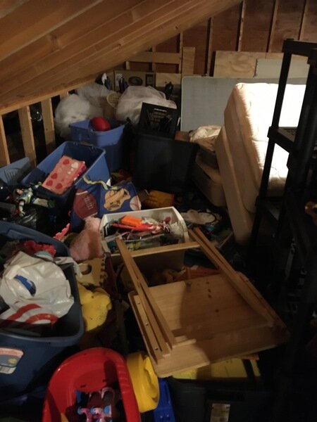 Attic before