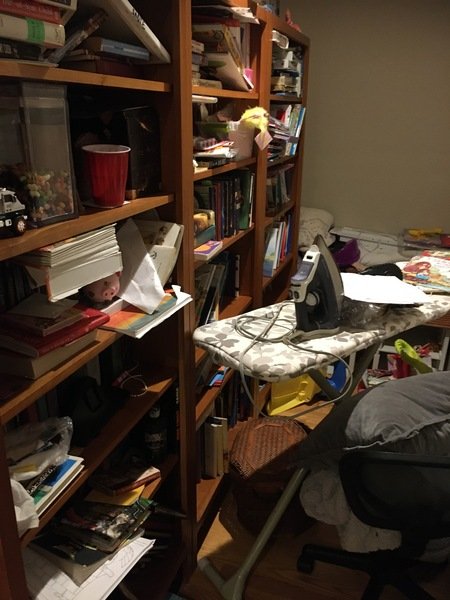 Office Bookshelf Before