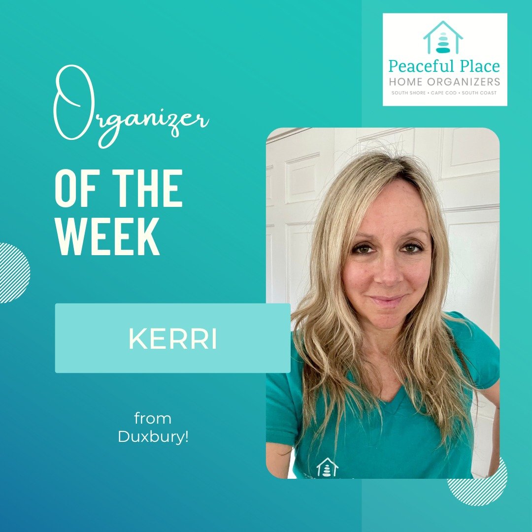 Meet a new member of Team Peace - Kerri! ☮
She lives in Duxbury and is a great addition to Team Peace South Shore. 
What does it take to be a professional organizer for Peaceful Place?
Only 2 things:  Compassion and focus. ❤💪
Those 2 ingredients ens