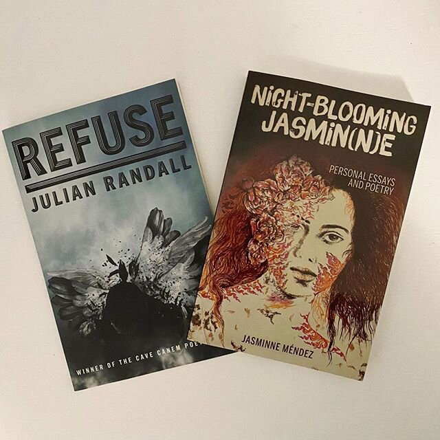 got some book mail recently!!! can&rsquo;t wait to read these 💕 i ordered through @thelitbar&rsquo;s bookshop.org website so make sure you go and check them out 🔥 pictured: Refuse by @julianthepoet and Night Blooming Jasmin(n)e by @jasminnemendez #