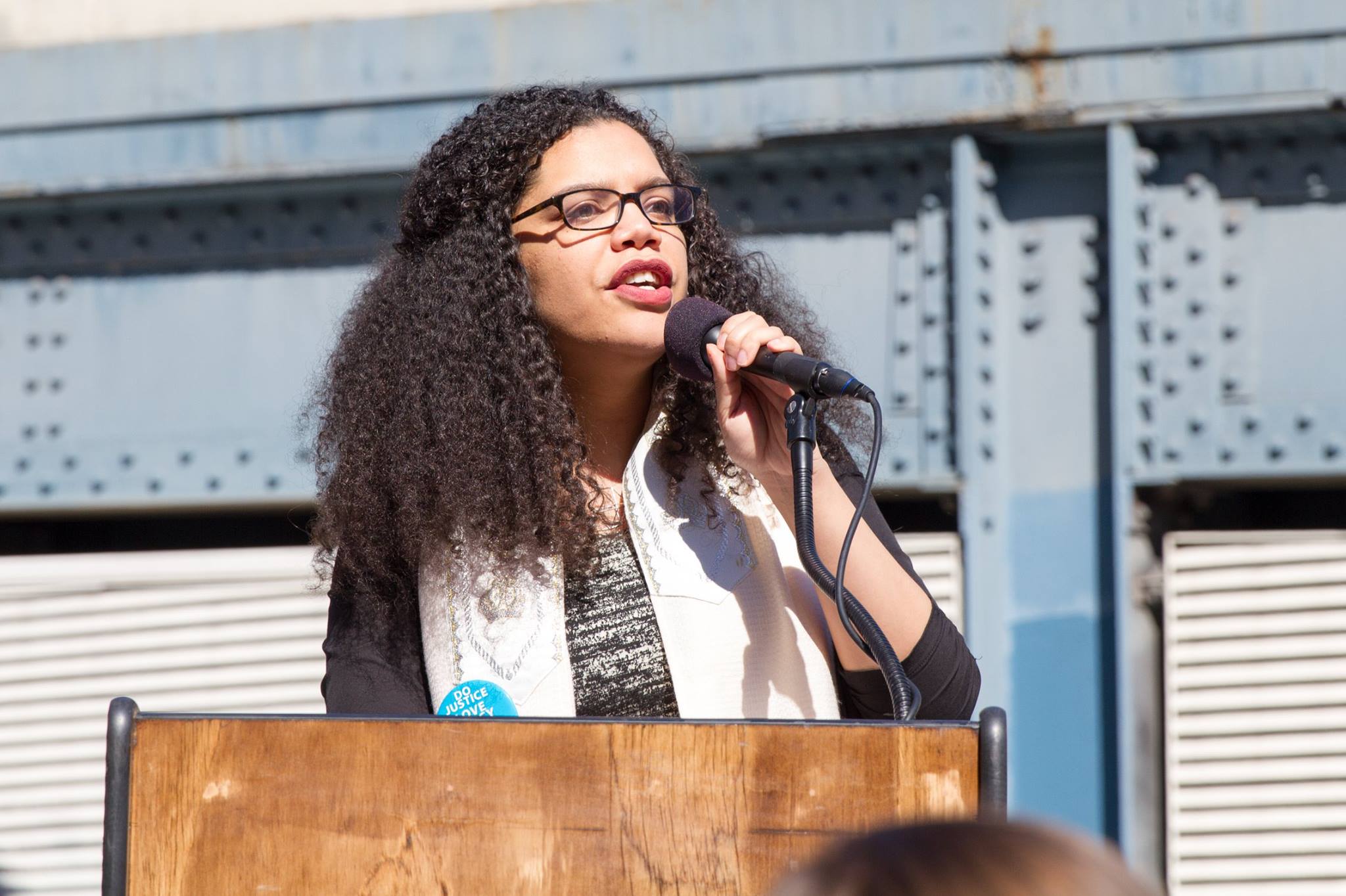 Speaking at the March for Racial Justice - Credit: Mirah Curzer