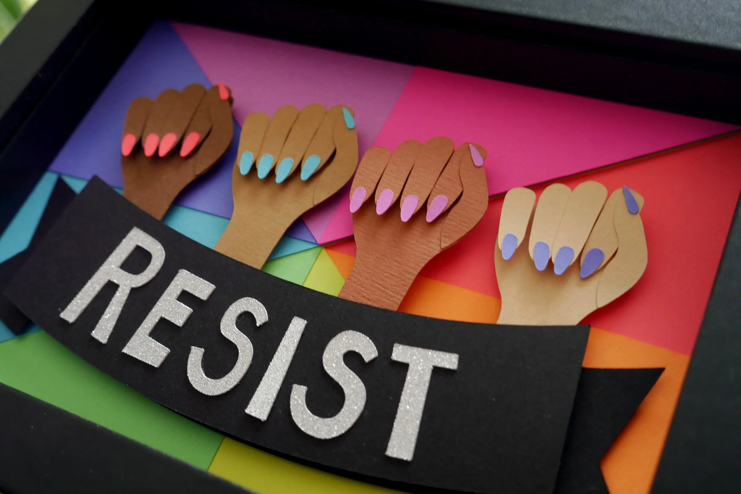 Sister Resister Handmade Paper Art